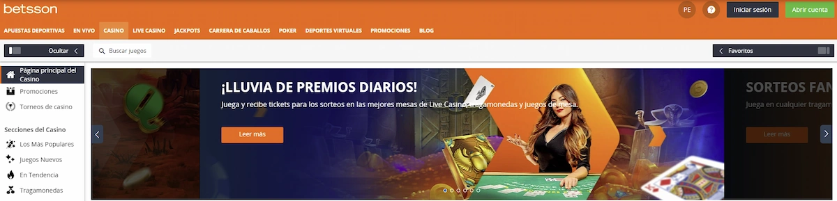 Betsson Casino Peru