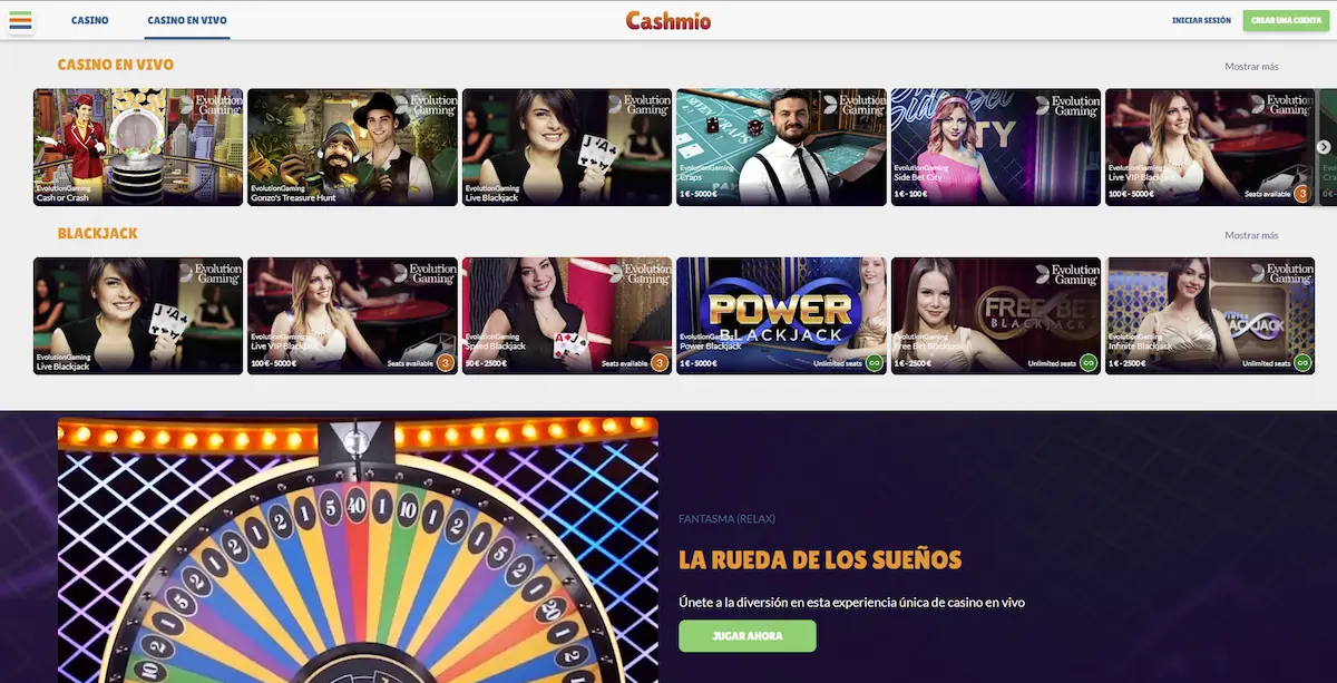 Cashmio Peru Casino en Vivo