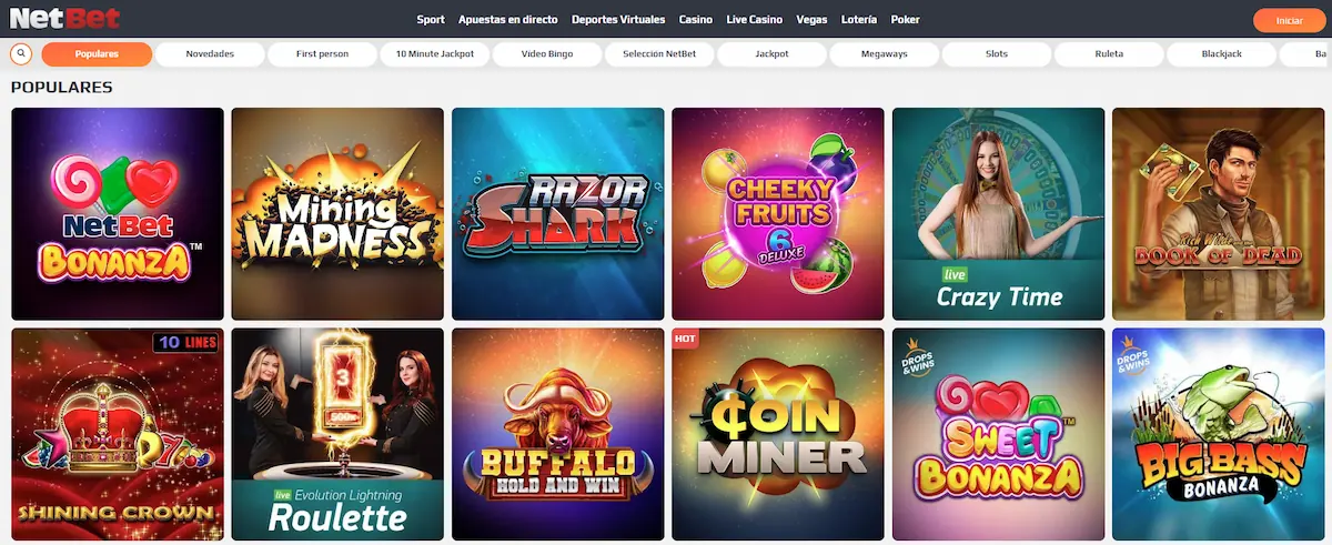 Netbet Casino Peru Oferta de Juego