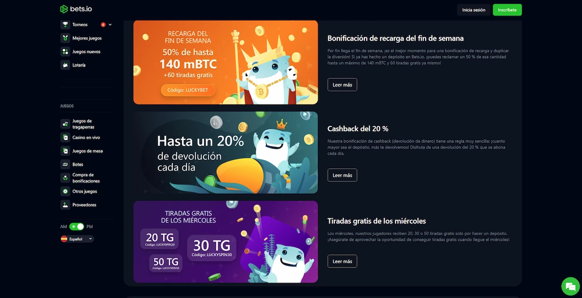 Bets.io promociones