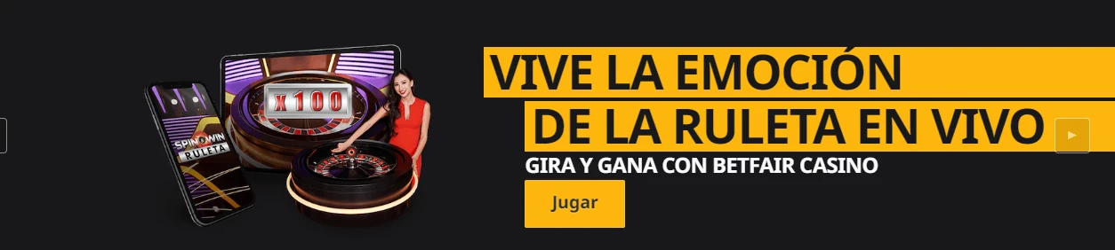 Ruleta en vivo en Betfair