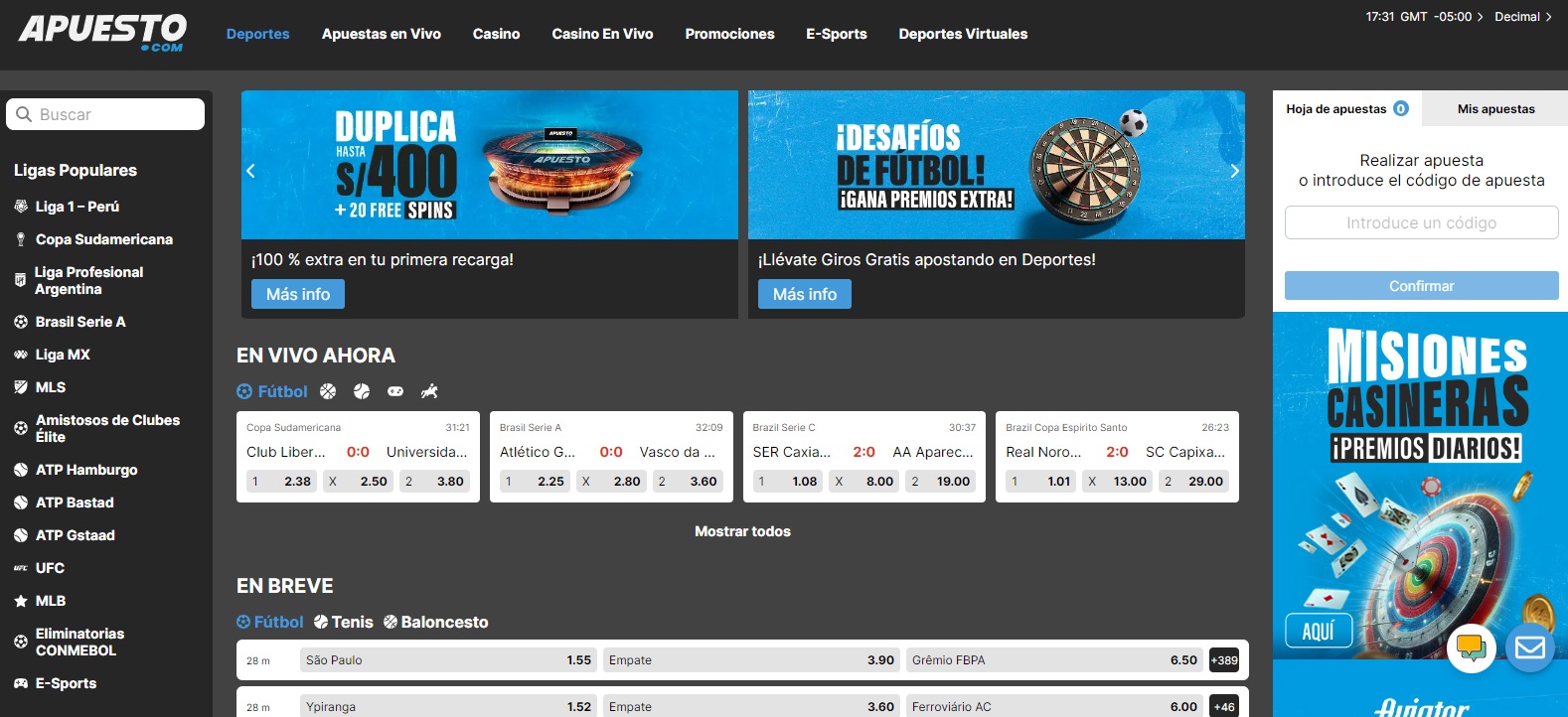 Apuestas deportivas en Apuesto.com Apuestas en deportes en Apuesta.com
